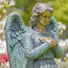 46 Tall Sitting Magnesium Angel Statue