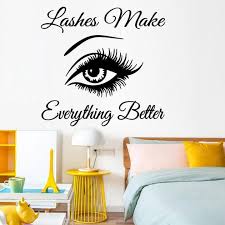 Self Adhesive Lashes Eye Quote Wall