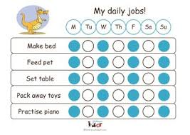 Child Daily Chore Chart Dragon Plain