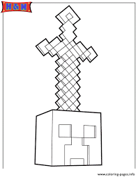 In case you don\'t find what you are looking for, use the top search bar to search again! Minecraft Sword On Head Coloring Pages Printable