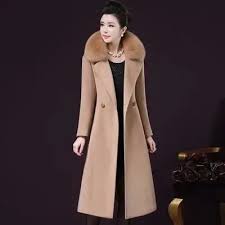 Cashmere Wool Womens Black Winter Coat