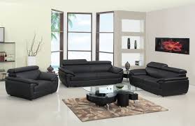 4571 modern living room set in black