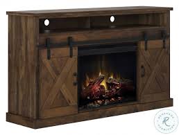 Farmhouse 66 Brown Fireplace Console