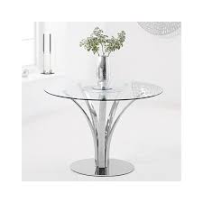 Arina Round Glass Dining Table With