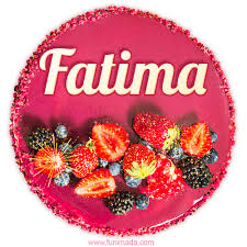 happy birthday cake with name fatima