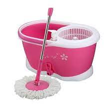 pink floor cleaning bucket mop for home