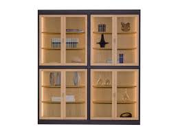 Novecento Wood And Glass Bookcase With