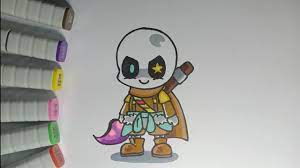 Ink sans · ink sans phase 3 · ink!sans · ink sans phase 3 · ink sans skin · ink sans weapon · dust ink sans pro castanha · ink sans. How To Draw Ink Sans Chibi Very Easy Youtube