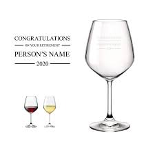 Retirement Gift Wine Glasses