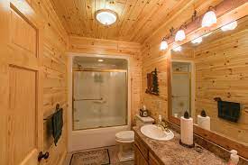 Cedar Paneling Bathroom Remodel