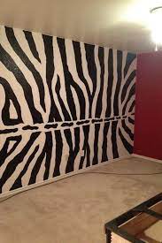 Hand Painted Zebra Wall Zebra Wall