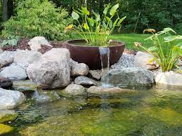 Pond Fountain Or Waterfall