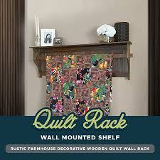 Relodecor Hanging Quilt Rack With Shelf