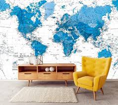 Blue Map Wallpaper World Old Travel