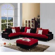 l shaped sofa with fabric cover and