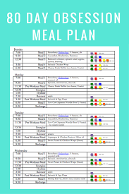 80 day obsession meal plan b