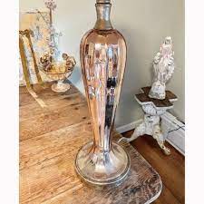 Antique Pink Mercury Glass Lamp