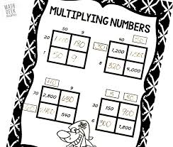 free multiply by multiples of 10 grid