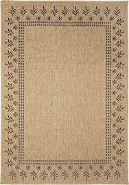 liora manne sahara block print border indoor outdoor rug natural 5 3 x 7 3