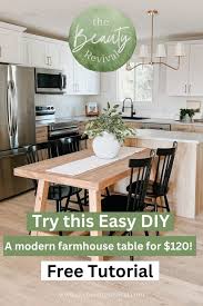 Diy Modern Farmhouse Dining Table For