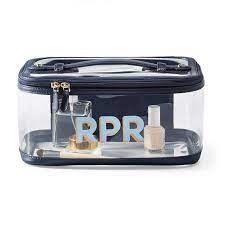 clear travel cosmetic case mark and