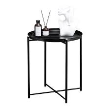 Both elements available in matt or high gloss finish. Seventh Tray Metal End Table Sofa Table Small Round Side Tables Anti Rust Outdoor Indoor Snack Table Accent Coffee Table Waterproof Bedside Table Living Room Table For Office Balcony Black Q448