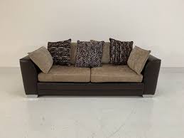 dfs 4 seater pillow back sofa in mink