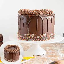 rich moist chocolate birthday cake with