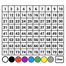 Number Chart 1 To 80 Free Virtual Manipulatives Toy Theater