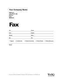 Generic Fax Cover Under Fontanacountryinn Com