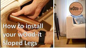 how to install wood it sloped legs
