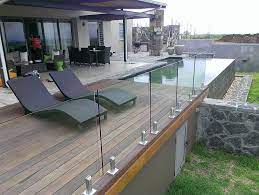 glass railing designs for deck demax arch