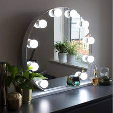 audrey round hollywood vanity mirror