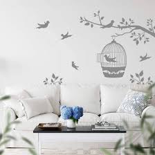Branch With A Bird Cage Wall Sticker