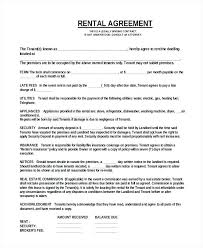 Free Template Lease Agreement Basic Rent Rental Application