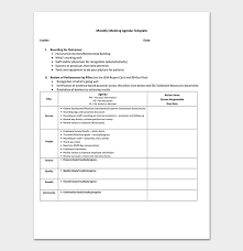 Management Meeting Agenda Template 14 Word Excel Pdf