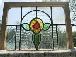 Antique Stained Glass Window 15 1 4 X
