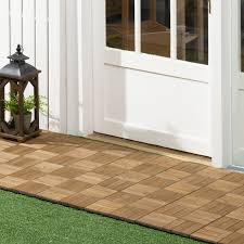 Wood Interlocking Deck Tiles