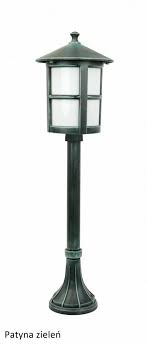 garden lamp on a low post with a