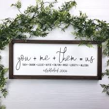 9x21 You Me Them Us Framed Sign Wall