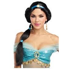 harem princess jasmine style black wig