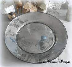 Mercury Glass Charger Plates