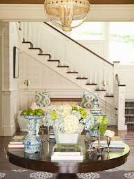 round foyer table transitional