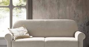Design Sofa Bed Covered In Beige Fabric