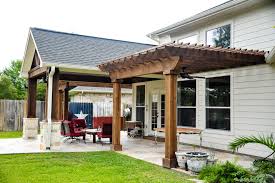 Covered Patio Pergolas And Fire Pit