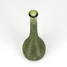 Green Glass Vintage Rossini Empoli Vase
