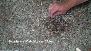 Concrete driveway pictures exposed aggregate stamped concrete driveways stained concrete driveways driveway width concrete driveway projects: Roadware Matchcrete Clear Exposed Aggregate Concrete Repair Youtube