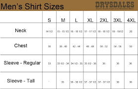 Image Result For Mens Shirt Sizes Chart Shirt Sizes
