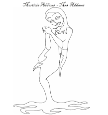Morticia addams (née frump) is a fictional character from the addams family television and film series. The Addams Family Coloring Pages Character Morticia Addams