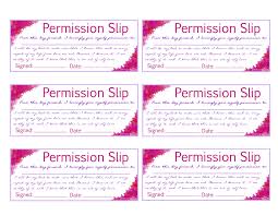 Your Permission Slip Free Print Out